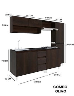 Foto 8 | Foto 8 | Cocina Integral Decomobil Olivo Marrón