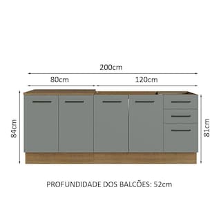 Foto 3 | Foto 3 | Kit Armario de Cocina 200 cm Glamy Madesa