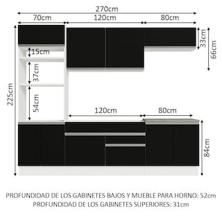 Foto 3 | Foto 3 | Cocina Integral Completa Modular Madesa Glamy 270cm Bn 13