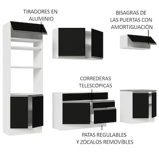 Foto 4 | Foto 4 | Cocina Integral Completa Modular Madesa Glamy 270cm Bn 13
