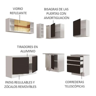 Foto 4 | Foto 4 | Cocina Integral Completa Modular Madesa Glamy 329cm Bn 02