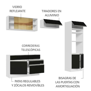 Foto 4 | Foto 4 | Cocina Integral Completa Modular Madesa Glamy 270cm Bn 12
