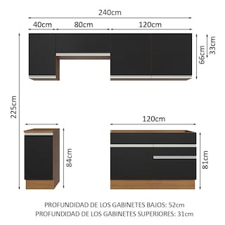 Foto 3 | Foto 3 | Cocina Integral Completa Modular Madesa Glamy 240cm Mn 07