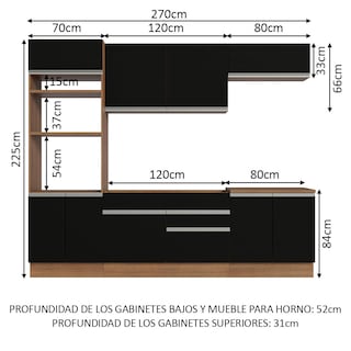 Foto 3 | Foto 3 | Cocina Integral Completa Modular Madesa Glamy 270cm Mn 13
