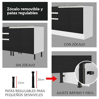 Foto 8 | Foto 8 | Cocina Integral Completa Modular Madesa Glamy 270cm Bn 11