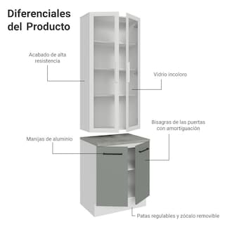 Foto 5 | Foto 5 | Cocina Integral Completa Armario De Vidrio Madesa Agata Bg 2