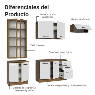 Foto 4 | Foto 4 | Cocina Integral Completa Armario De Vidrio Madesa Agata Mb 3