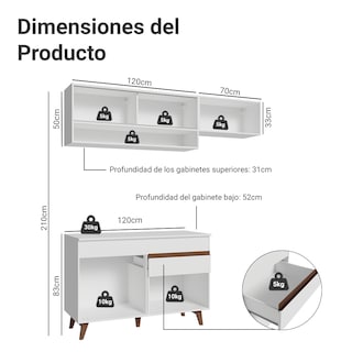 Foto 3 | Foto 3 | Cocina Integral Completa Modular Madesa Reims 190cm Bb 06
