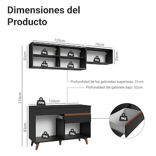 Foto 3 | Foto 3 | Cocina Integral Completa Modular Madesa Reims 190cm Nn 05