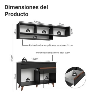 Foto 3 | Foto 3 | Cocina Integral Completa Modular Madesa Reims 190cm Nn 06
