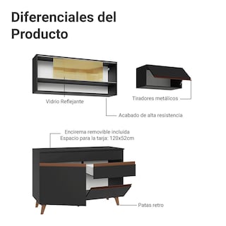 Foto 4 | Foto 4 | Cocina Integral Completa Modular Madesa Reims 190cm Nn 06