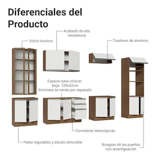 Foto 5 | Foto 5 | Cocina Integral Completa Armario De Vidrio Madesa Glamy Mb 1