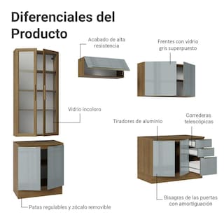 Foto 4 | Foto 4 | Cocina Integral Completa Armario De Vidrio Madesa Lux Mg 04
