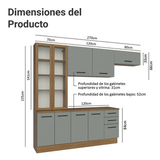 Foto 3 | Foto 3 | Cocina Integral Completa Modular Madesa Agata 270cm Mg 11