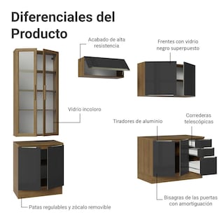 Foto 4 | Foto 4 | Cocina Integral Completa Armario De Vidrio Madesa Lux Mn 04