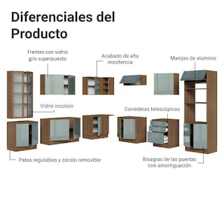 Foto 4 | Foto 4 | Cocina Integral Completa Armario De Vidrio Madesa Lux Mg 01