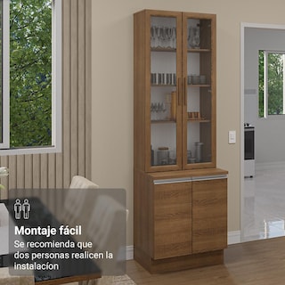Foto 6 | Foto 6 | Kit Gabinete Bajo Con Armario De Vidrio Madesa Glamy 70cm Mm