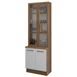 Foto 1 | Foto 1 | Kit Gabinete Bajo Con Armario De Vidrio Madesa Agata 70cm Mb