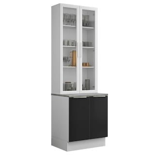 Foto 1 | Foto 1 | Kit Gabinete Bajo Con Armario De Vidrio Madesa Lux Bn 01