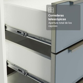 Foto 8 | Foto 8 | Kit Gabinete Bajo Con Armario De Vidrio Madesa Lux Bb 01