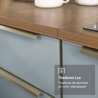 Foto 7 | Foto 7 | Kit Gabinete Bajo Con Armario De Vidrio Madesa Lux 70cm Mg 1