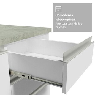 Foto 8 | Foto 8 | Kit Gabinete Bajo Con Armario De Vidrio Madesa Glamy 70 Mn 4