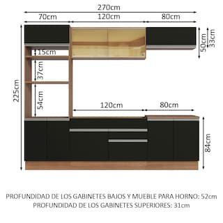Foto 3 | Foto 3 | Cocina Integral Completa Modular Madesa Glamy 270cm Mn 07