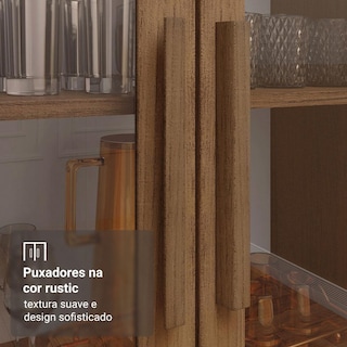 Foto 6 | Foto 6 | Mueble Armario De Vidrio Madesa 2 Puertas Sin Pies Mm 01