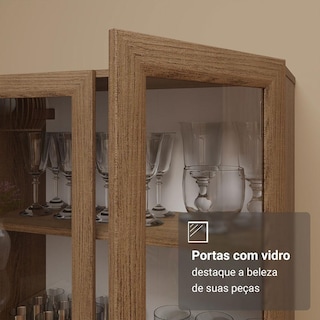 Foto 7 | Foto 7 | Mueble Armario De Vidrio Madesa 2 Puertas Sin Pies Mm 01