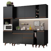 Cocina Integral Completa Madesa Reims Negro Modular