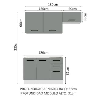Foto 3 | Foto 3 | Cocina Integral Completa Modular Madesa Agata 180cm Bg 09
