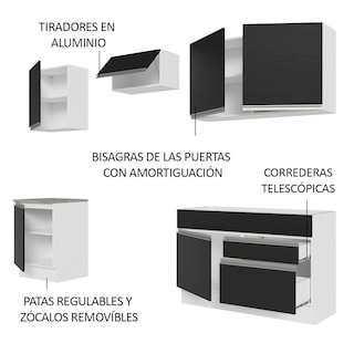 Foto 4 | Foto 4 | Cocina Integral Completa Modular Madesa Glamy 240cm Bn 08