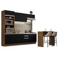 Cocina Integral Completa Madesa Glamy Marrón/negro Modular