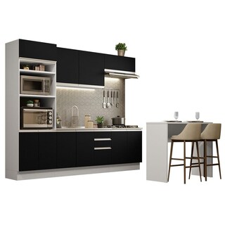 Foto 1 | Foto 1 | Cocina Integral Completa Madesa Glamy Blanco/negro Modular