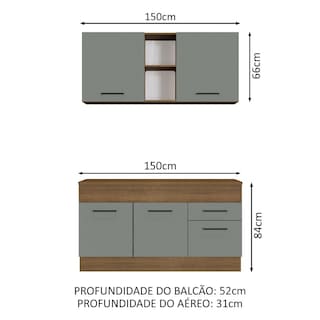 Foto 3 | Foto 3 | Cocina Integral Completa Modular Madesa Agata 150cm Mg 01