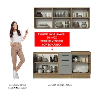 Foto 5 | Foto 5 | Cocina Integral Completa Modular Madesa Agata 180cm Mg 01