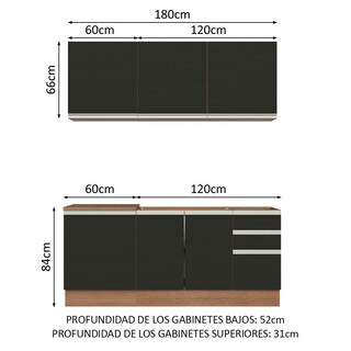 Foto 3 | Foto 3 | Cocina Integral Completa Modular Madesa Glamy 180cm Mn 05