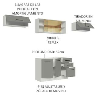Foto 4 | Foto 4 | Cocina Integral Completa Modular Madesa Agata 280cm Bg 03