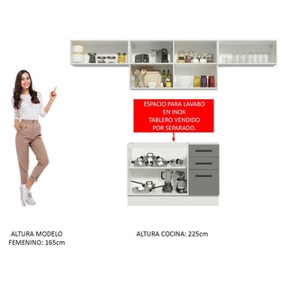 Foto 5 | Foto 5 | Cocina Integral Completa Modular Madesa Agata 280cm Bg 02