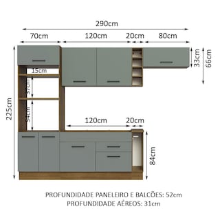 Foto 3 | Foto 3 | Cocina Integral Completa Modular Madesa Agata 290cm Mg 02