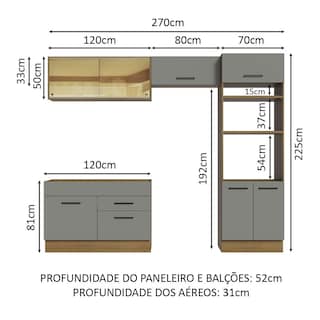 Foto 3 | Foto 3 | Cocina Integral Completa Modular Madesa Agata 270cm Mg 05