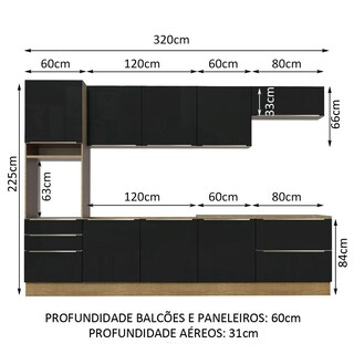 Foto 3 | Foto 3 | Cocina Integral Completa Modular Madesa Lux 320cm Mn 04