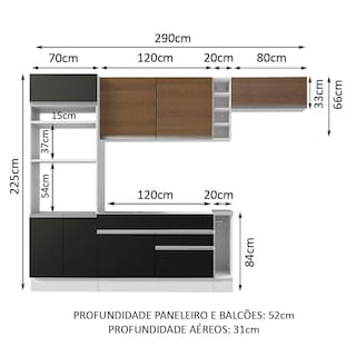 Foto 2 | Foto 2 | Cocina Integral Completa Modular Madesa Glamy 290cm Bn 03