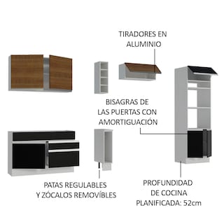 Foto 4 | Foto 4 | Cocina Integral Completa Modular Madesa Glamy 290cm Bn 10