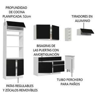 Foto 4 | Foto 4 | Cocina Integral Completa Modular Madesa Glamy 290cm Bn 08