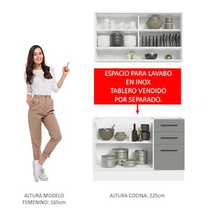 Foto 5 | Foto 5 | Cocina Integral Completa Modular Madesa Agata 120cm Bg 02