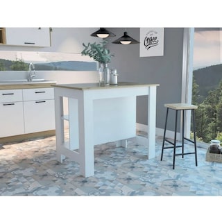 Foto 6 | Foto 6 | Mueble Auxiliar De Cocina Draco color Blanco y Café Claro Virtual Muebles