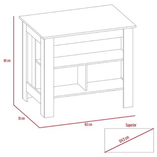 Foto 8 | Foto 8 | Mueble Auxiliar De Cocina Draco color Blanco y Café Claro Virtual Muebles