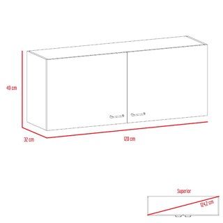 Foto 7 | Foto 7 | Gabinete Superior Cantabria Blanco con Dos Puertas Virtual Muebles