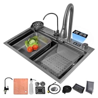 Foto 1 | Foto 1 | Tarja Fregadero Cocina Accesorios Premium 68x44.5x24.5cm Negro Gutstark Home